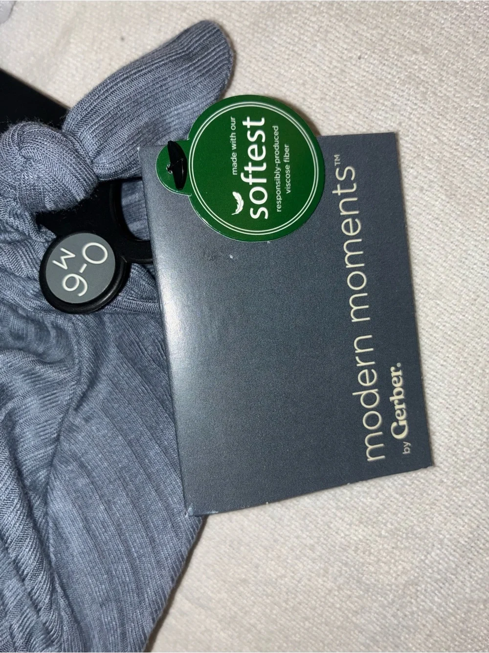 Gerber Knit Baby Beanie Set - Dark Gray & Light Gray
